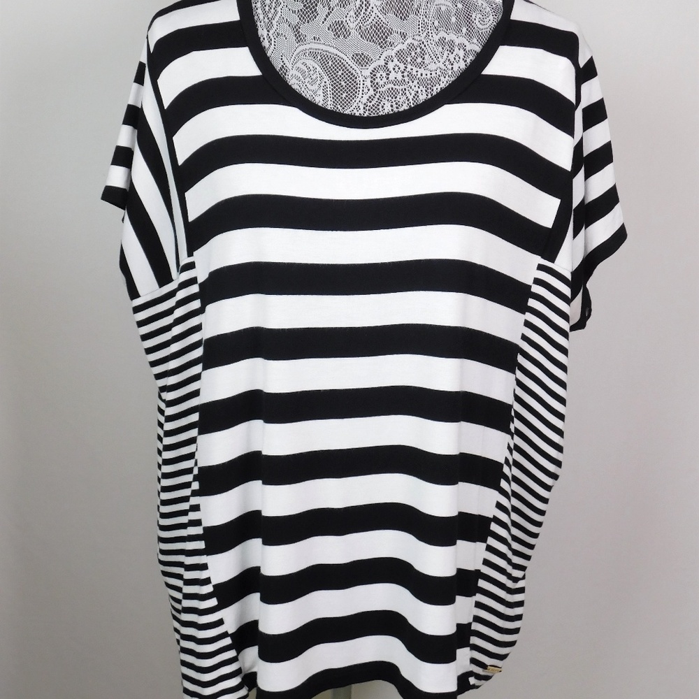 Michael Kors Loose Fitting Stripe Top M 61923